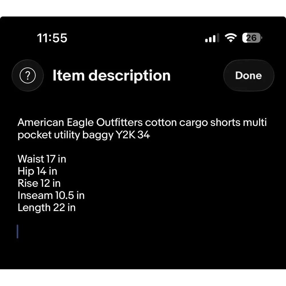 American Eagle Outfitters cotton cargo shorts multi pocket utility baggy Y2K 34